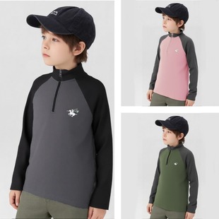 New embroidered T-shirt children's long-sleeved single stitching base shirt Joker T-shirt contrast color De Rong tide manufacturers wholesale