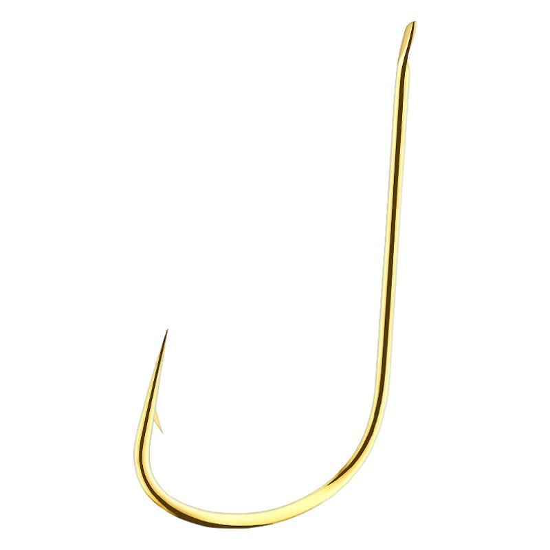 Подлинный плоский золотой рукав рыболовный крючок навалом без колючих рукава