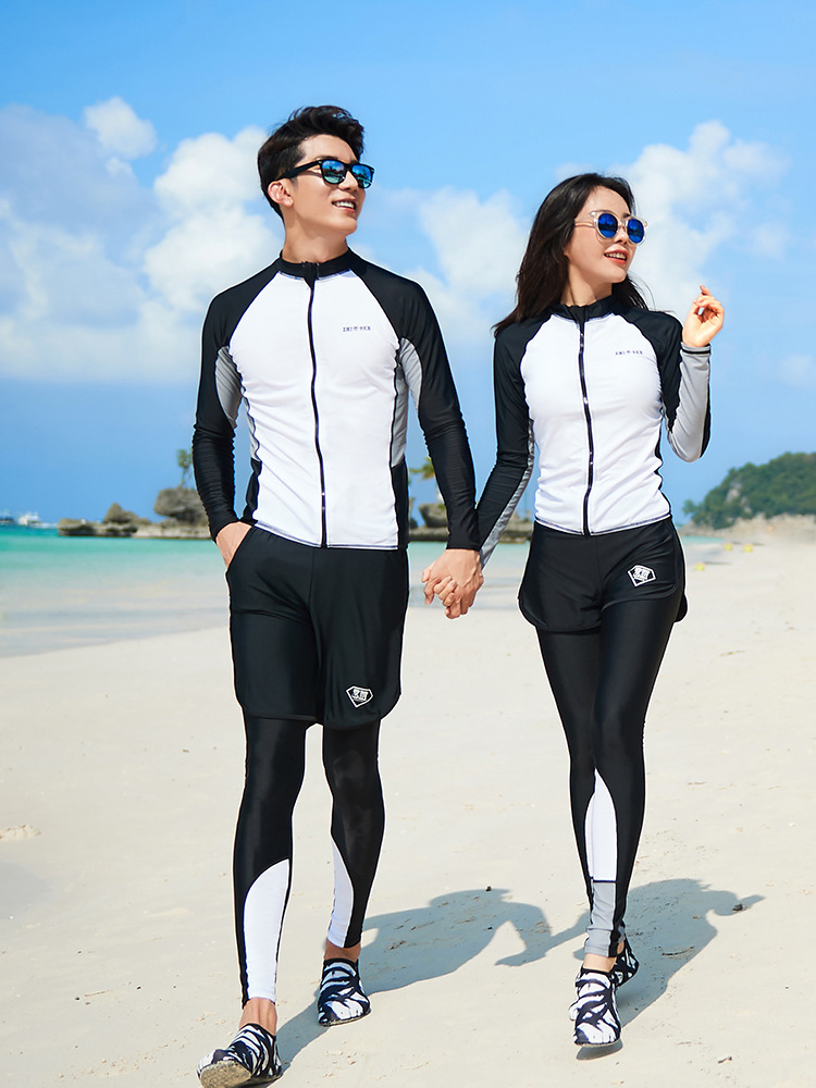日焼け止め速乾ダイビングスーツ、長袖長ズボン水着、クラゲスーツ、カップル用保温メンズ水着、レディースサーフィンスーツ