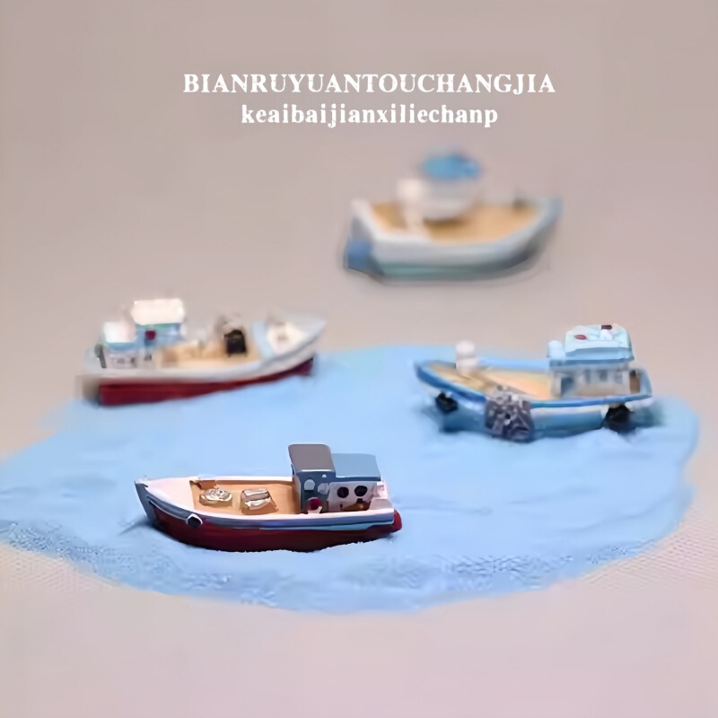Mediterranean Fishing Boat Pirate Ship Style Miniature Scene Micro-Landscape Resin Crafts Small Ornaments Creative Ornaments Mediterranean Fishing Boat Pirate Ship Style Miniature Scene Micro-Landscape Resin Crafts Small Ornaments Creative Ornaments