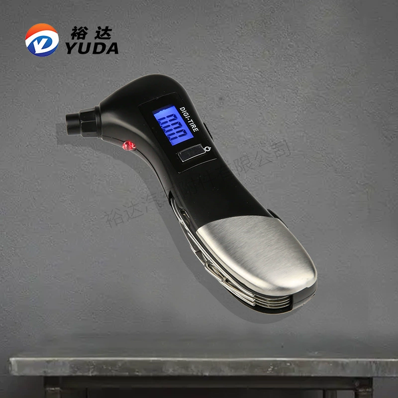 Многофункциональный популярный цифровой дисплей Yuda, манометр в шинах, 100 фунтов на квадратный дюйм, высокоточный инструмент для мониторинга автомобильных шин, безопасный молоток