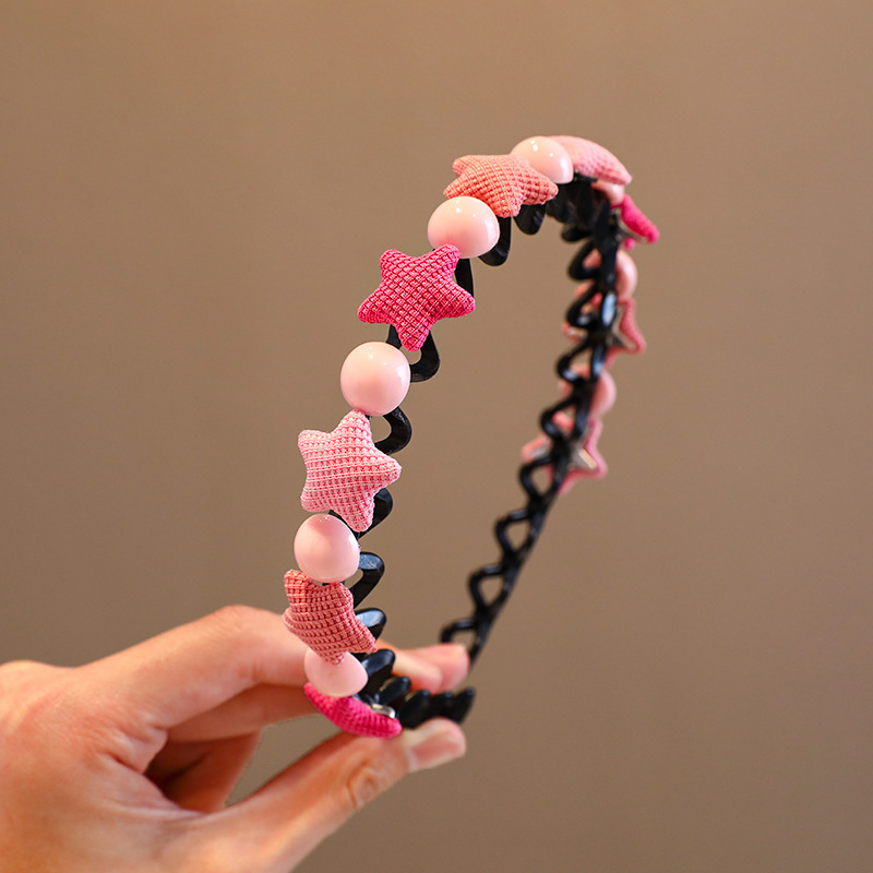 2023 nueva banda para el cabello de las niñas artefacto de cabello roto para niños horquilla de verano cabello antideslizante presionando diadema clip para el cabello de las niñas tocado