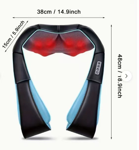Masaje de compresión caliente transfronteriza, masajeador de hombro y cuello caliente doméstico, masajeador de espalda lumbar eléctrico, masajeador de columna cervical image 9