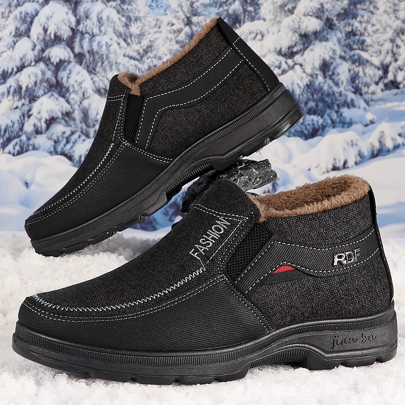 Теплые зимние обувь на slip-on, мягкая подошва, с подкладкой из флиса, нескользящая, размеры 39–44