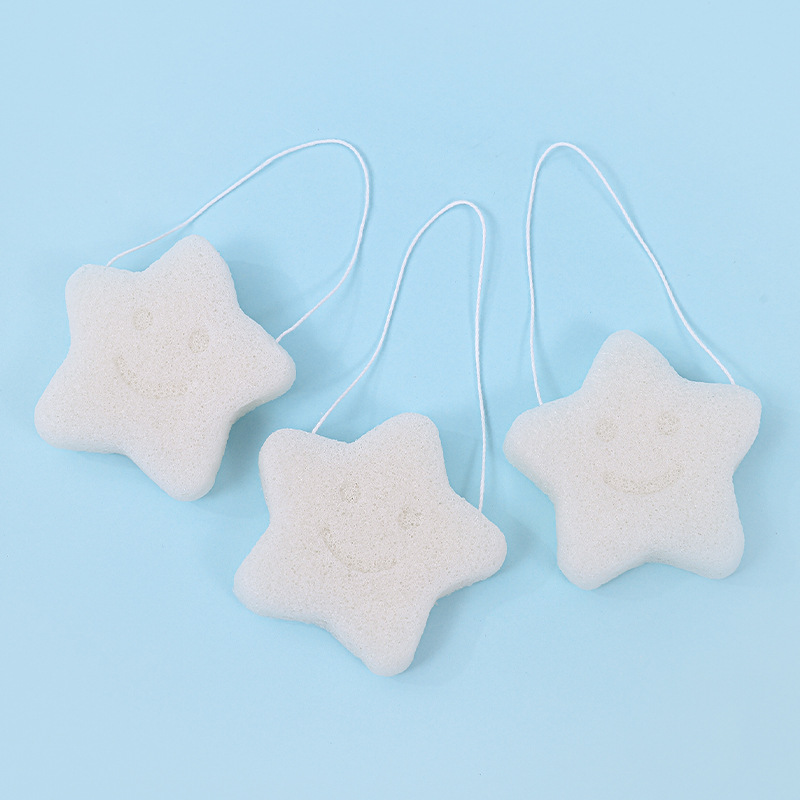 Fábrica personalizada konjac esponja para lavar la cara esponja konjac limpieza facial limpieza facial material vegetal degradable a granel