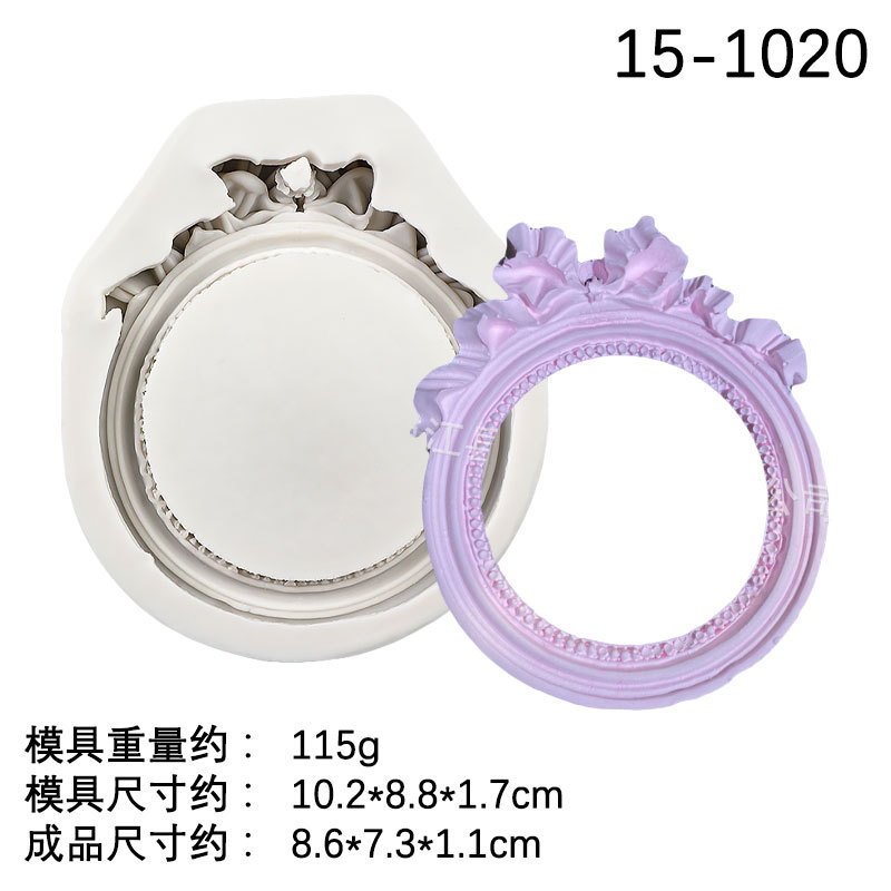 Marco DE FOTOS marco DIY utensilios para hornear Europea creativa alivio marco forma Fondant pastel chocolate decoración molde