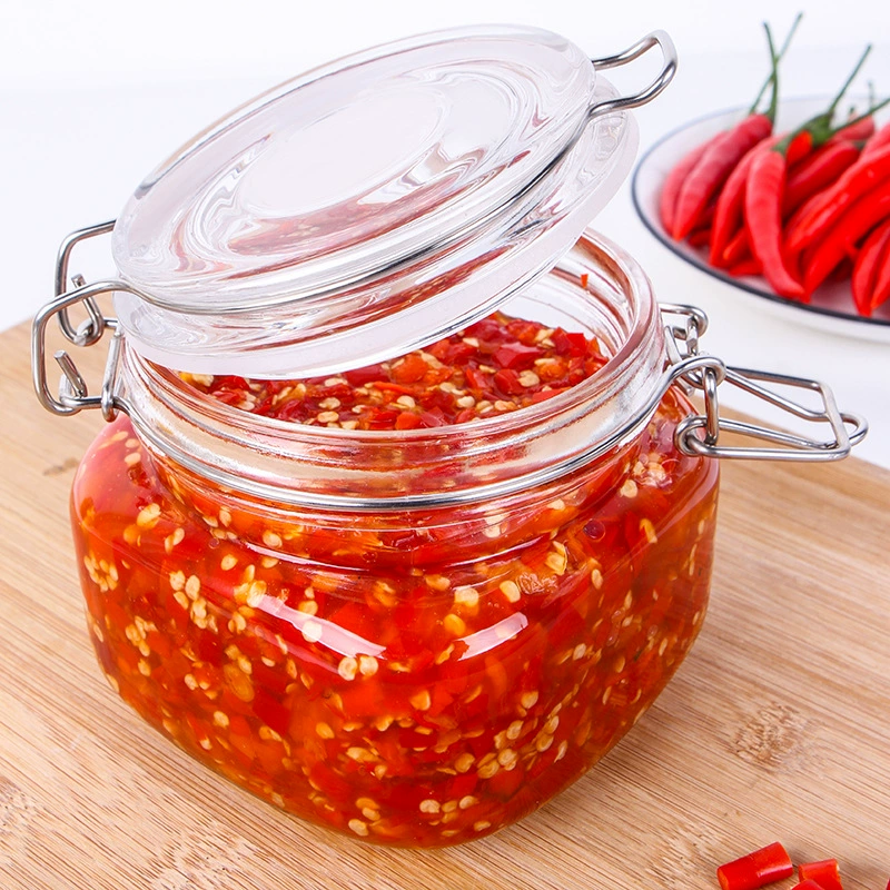 Стеклянная герметичная банка Пищевая банка для солений Банка для солений Бытовая маринованная бутылка вина Пустая бутылка для меда Маленькая банка для хранения