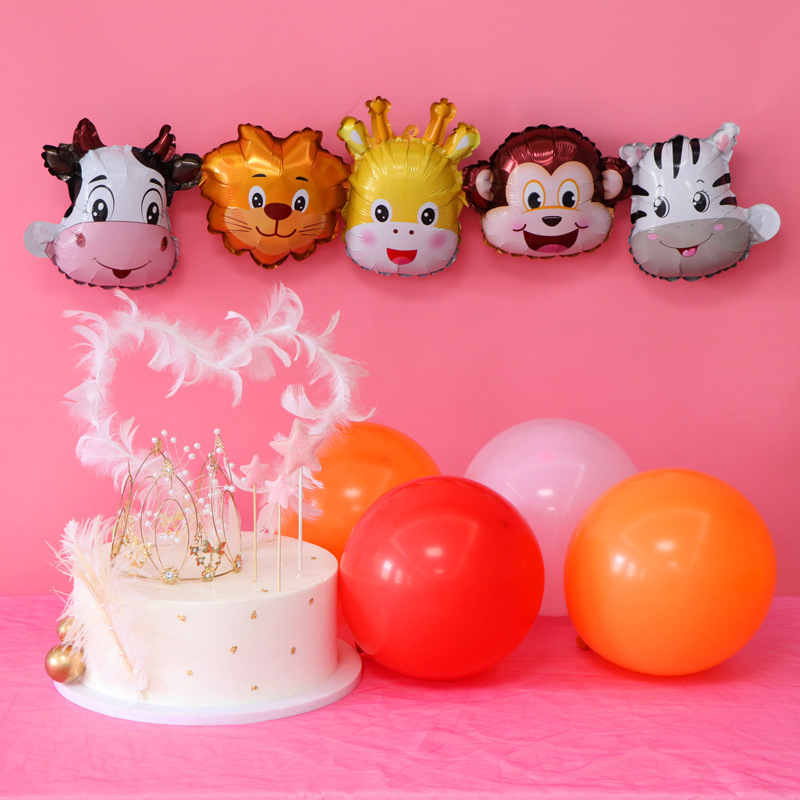 Decorações de balões com tema de animais para festas infantis_voghion.com