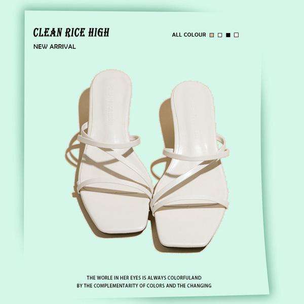 Fashionable romantic and delicate sandals with a strap