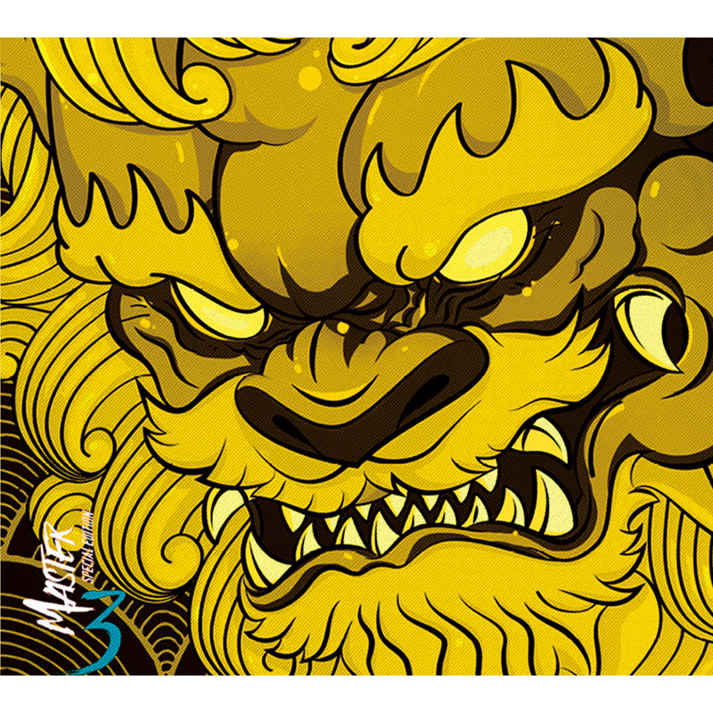 호랑이 부적-노란 깡패 사자 머리