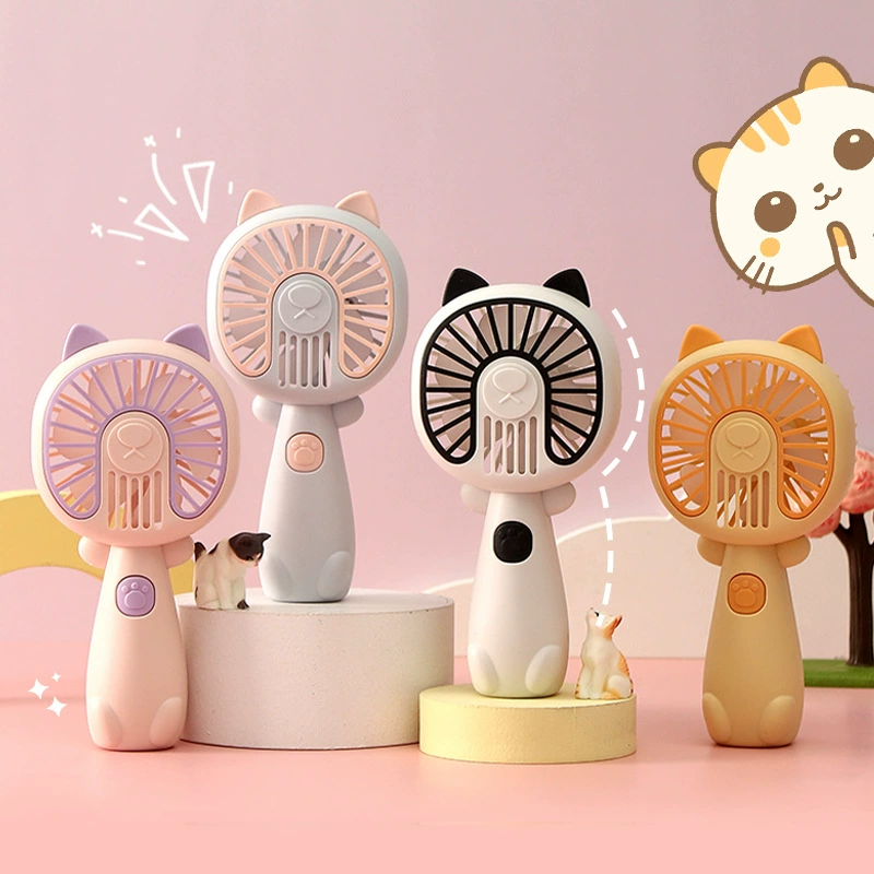 Cartoon small handheld travel table air fan, new collection