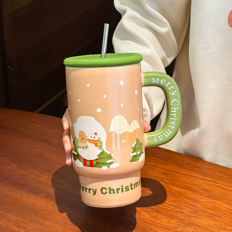 Christmas capacious ceramic creative cute glass, Birthday gift, for beloved