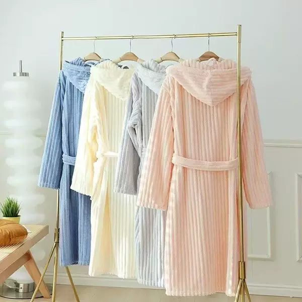 Special offer: extra-long bathrobe, export-quality sleepwear, plus-size autumn/winter bath towel, absorbent, quick-drying, skin-friendly, and warm – a beautiful bathrobe for women