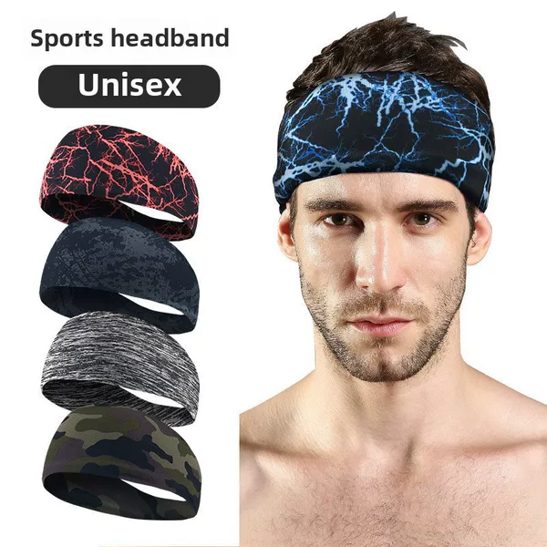 Sports Headband Wide Edge Hair Band Sweat Guide Belt Lycra Breathable Running Riding Yoga Dance Fitness Anti-sweat Belt Wholesale