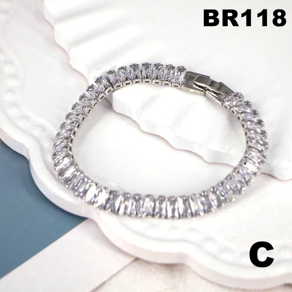 European And American Diamond Bracelet Copper Bracelet Color Crystal Bracelet display picture 3