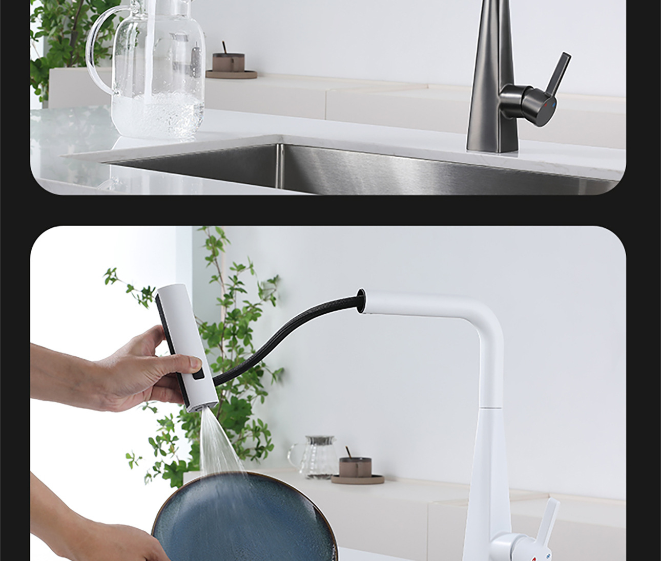 Stainless steel pull-out universal faucet, sink, balcony telescopic household kitchen hot and cold faucet undefined