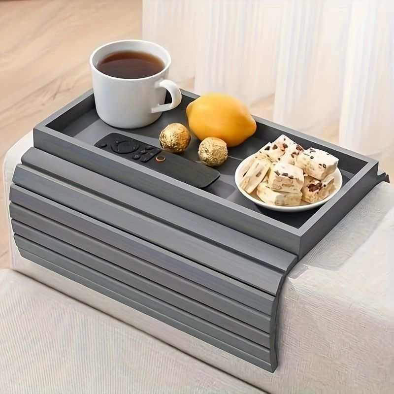 Multi-escena reposabrazos plegables bandeja de mango antideslizante control flexible porta tazas de diseño de almacenamiento de bocadillos inteligente
