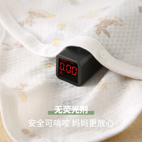 Newborn half-back summer bamboo fiber short baby crawling clothes breathable and comfortable baby long crawling bag fart clothes thin section