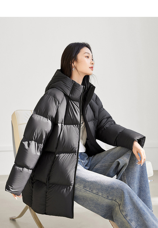 舒芙蕾泡芙羽绒服女中长款2025冬季新款小个子超好看流行连帽外套|undefined