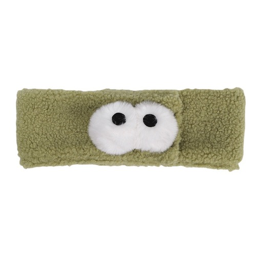 Adorable Lamb Fur Face Mask Comfortable Invisible Wide Velcro Headband Korean Postpartum Head Scarf Korean Style Hair Accessory