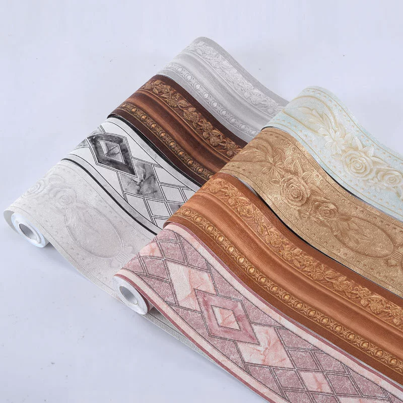 PVC Self-Adhesive Wall Sticker Roll, Waterproof, 10.6 cm × 5 m, Decorative Patterns