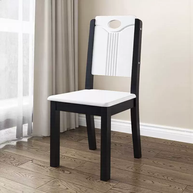 椅子实木餐椅家用简约现代中式白色酒店餐厅木头靠背椅餐桌椅凳子