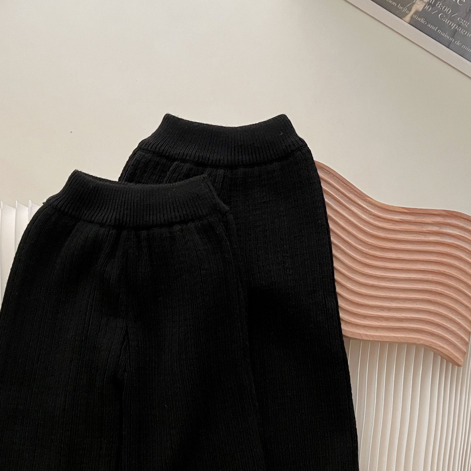 JINYONG Girls' Korean Edition Autumn Fashionable Small Fragrance Sweater Cardigan Flare Pants Knitted Two Piece Set_voghion.com