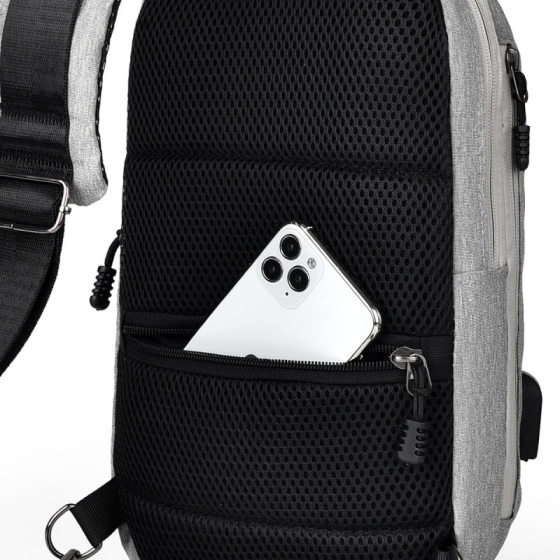 LOCOER Men's Crossbody Packaging Water Kettle Chest Bag Multi-functional Large Capacity Water Cup Bag Waterproof Trendy Brand Men's Satchel