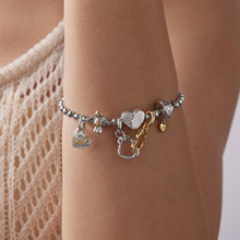 银姿韵原创s925纯银爱意永恒搭配手串经典浪漫diy爱心串珠配件