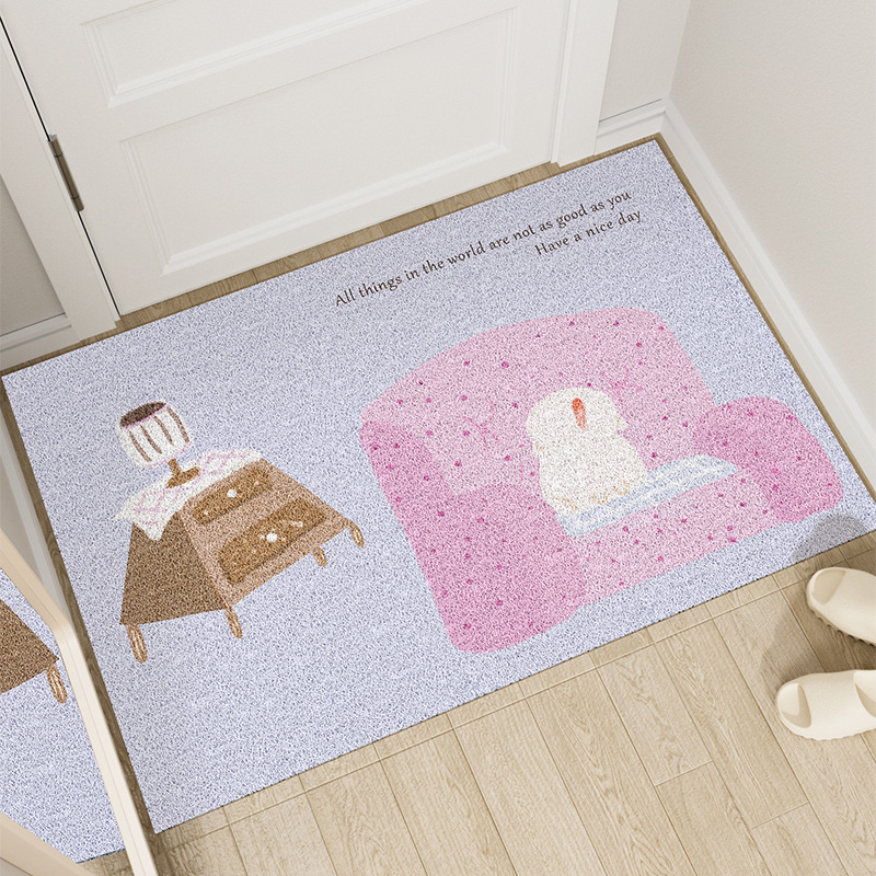 Holiday Silk Circle Floor Mats, Entrance Door Decorative Floor Mats, Stain-Resistant and Easy-Care Floor Mats, Bathroom Floor Mats