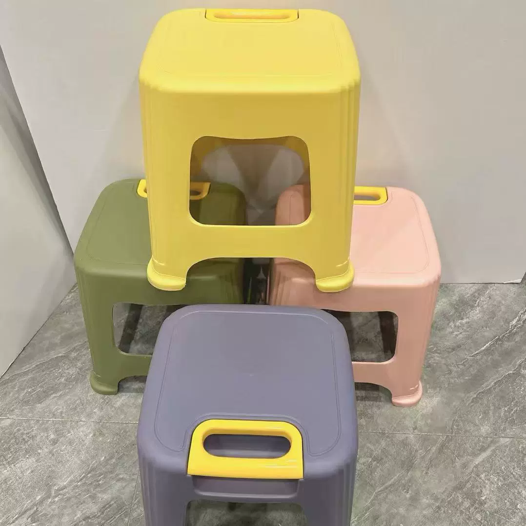 塑料凳手提浴室凳便携式提手凳小方凳换鞋凳儿童凳引流凳可印LOGO