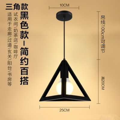 Candelabro de jaula de hierro pequeño de un solo cabezal al por mayor de fábrica, tienda de ropa de olla caliente retro americana, barra de bar, lámpara de comedor, estilo industrial