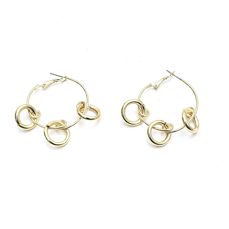 Wholesale Jewelry Retro Simple Alloy Multiple Circle Earrings Nihaojewelry display picture 4