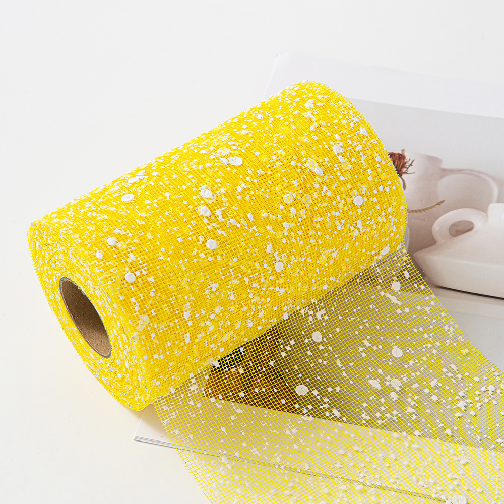 15cm de ancho de hilo de punto de nieve corto red floral rosa decoración manual envasado de hilo de malla material de papel de embalaje