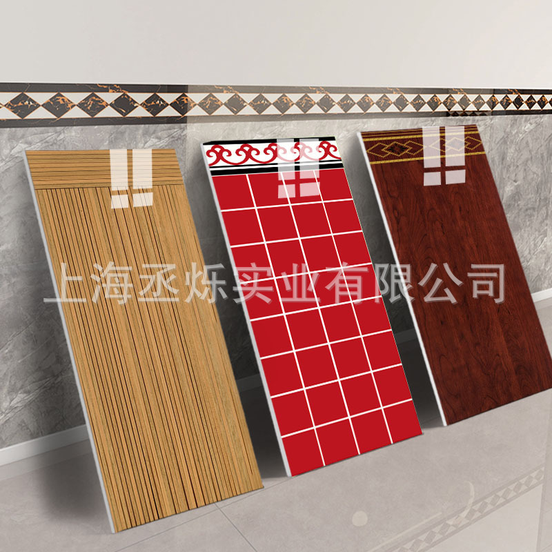 跨境自粘实心硬板铝塑板旧墙改造翻新厨房卫生间防水潮自贴仿瓷砖|undefined