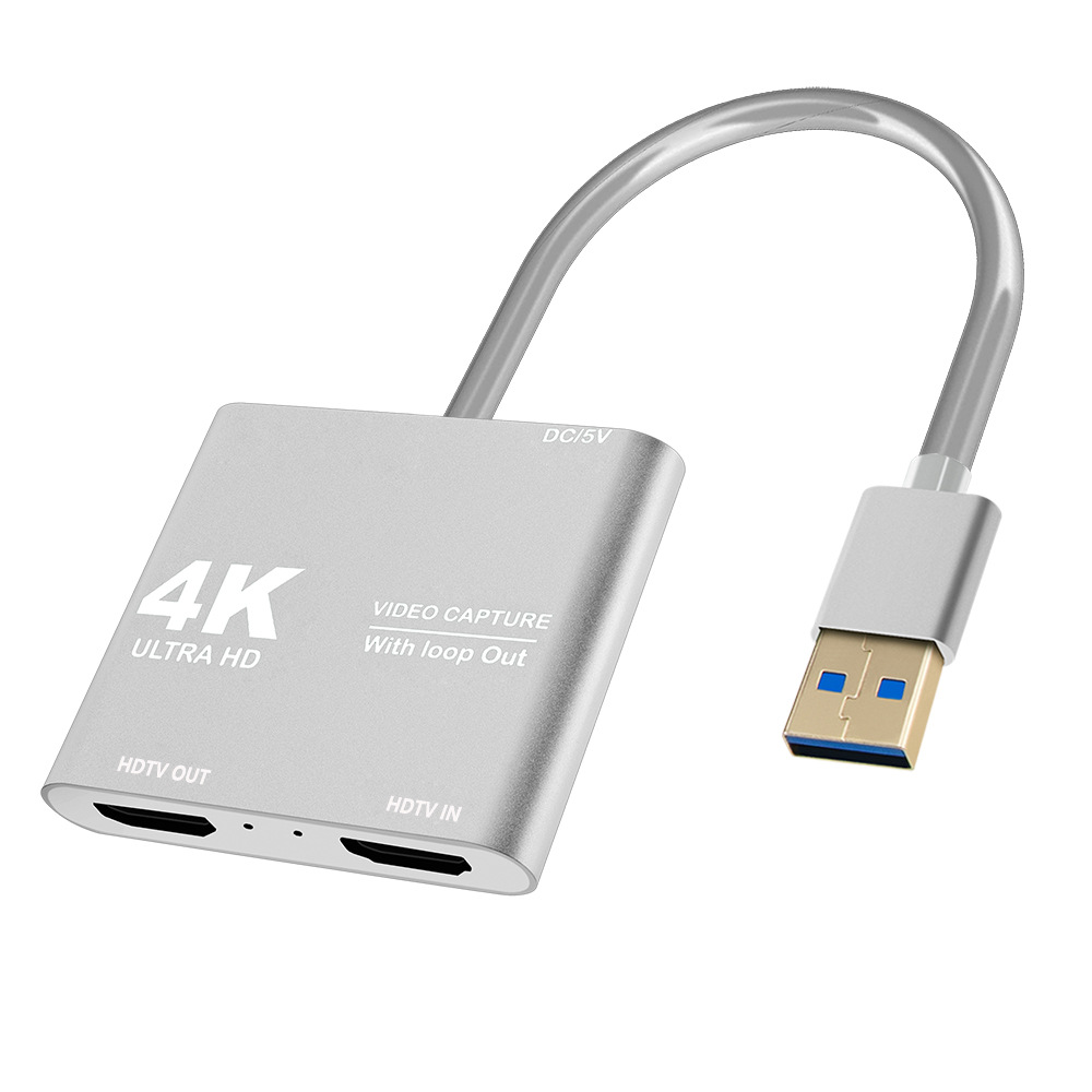 4K 1080p USB 3,0 a HDTV compatible video audio juego tarjeta de captura con bucle 1080P60FPS