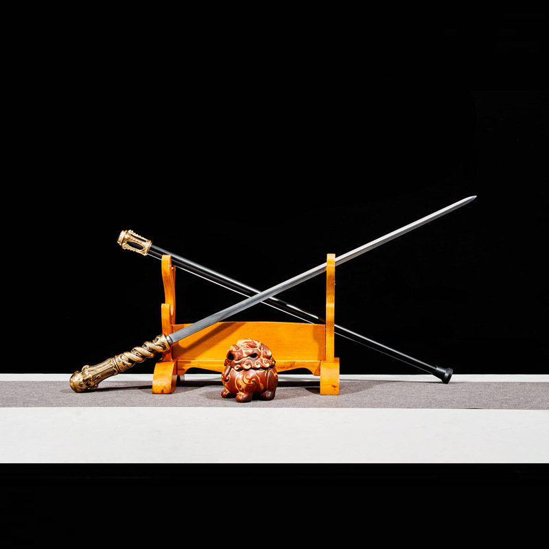 龙泉鼎臣刀剑手仗剑可反接棍刀宝剑车载防身钢棍抖音同款厂家批发