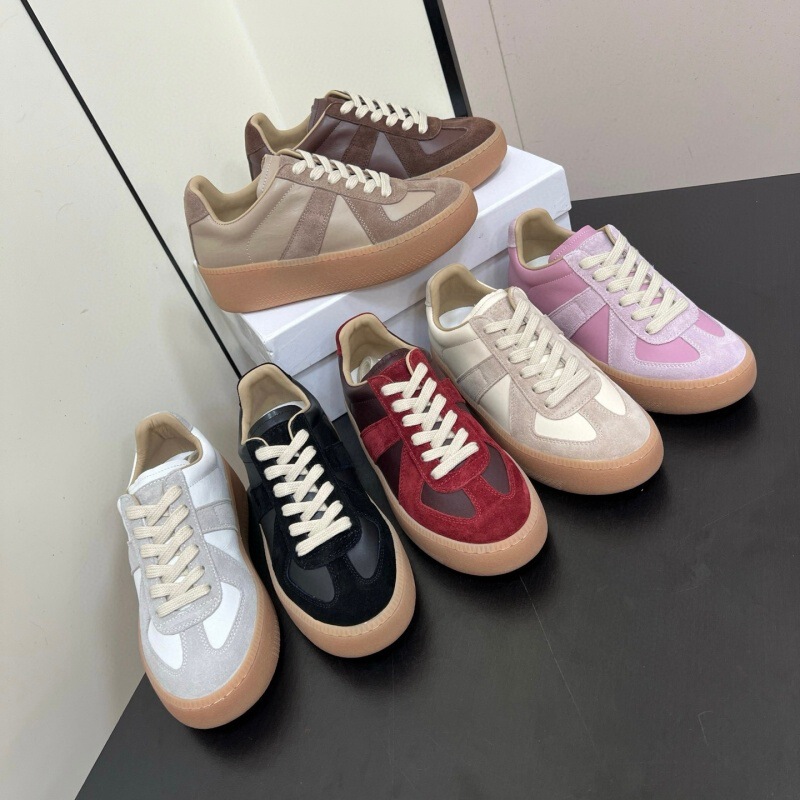 M6 Margiela Retro Thick-Soled Height-Increasing Moral Training Shoes for Women 2025 New Genuine Leather Casual Sports Shoes Lace-Up White Shoes M6 Margiela Retro Thick-Soled Height-Increasing Moral Training Shoes for Women 2025 New Genuine Leather Casual Sports Shoes Lace-Up White Shoes