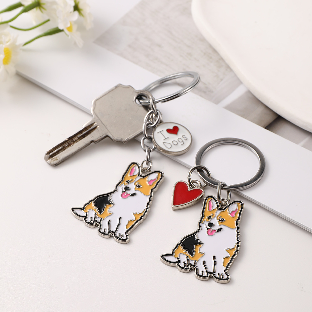 18g Weight Slip-on Clasp Closure Type Keychain Classification 1 Piece Quantity Daily Occasion Zinc alloy Material Letter, Dog, Heart Shape Pattern Unisex Gender Cute Style 1 Piece Cute Letter Dog Heart Shape Zinc Alloy Unisex Slip-on Keychain 5