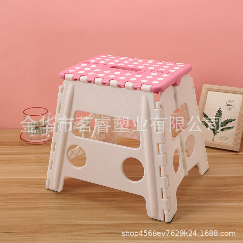 Taburete plegable de plástico engrosada silla portátil de plástico hogar Silla de comedor apilable baño que ahorra espacio