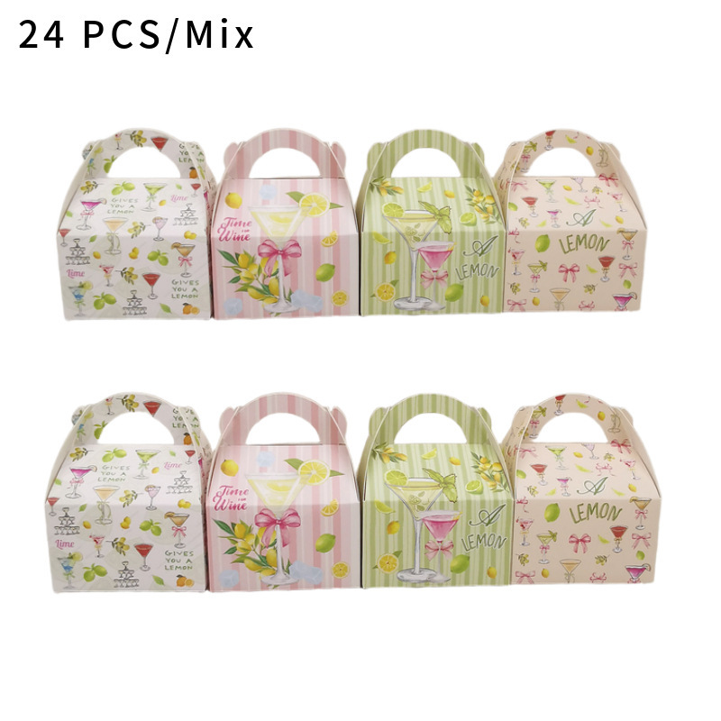 Cocktail Glass Wedding Candy Box Romantic Birthday Party Party Goblet Design Carton Packaging Cross-Border Labeling