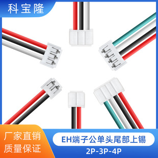 Custom UL1007 22awg Motor Motor Battery chandelier connection wire 2p3p4p male EH terminal harness