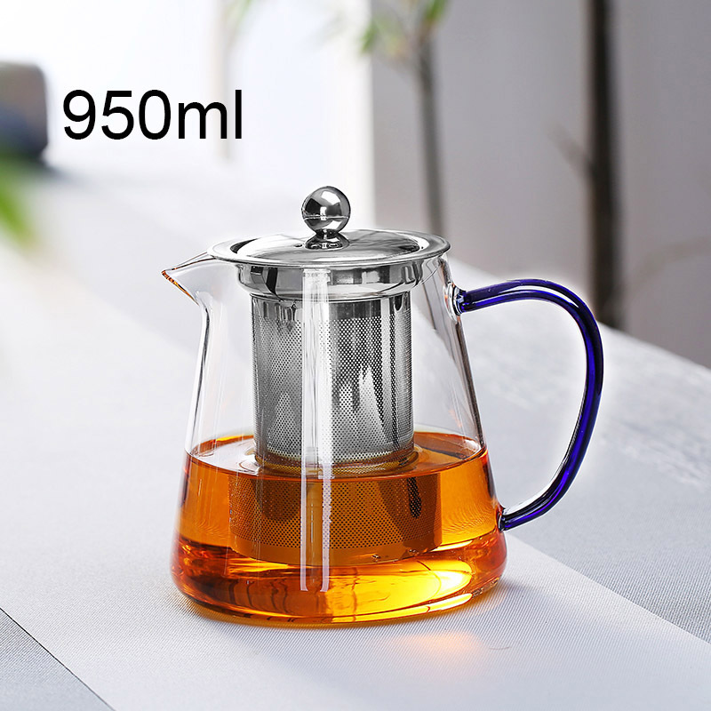 耐热玻璃茶壶茶具高硼硅泡茶壶透明不锈钢内胆耐高温彩把茶壶|undefined