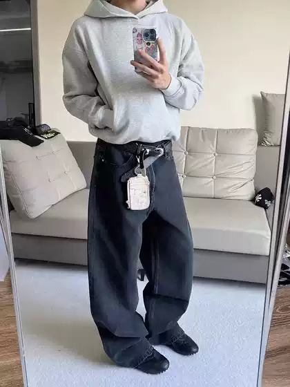 Autumn and Winter High Weight Boxy Basic Sweatshirt Anti-Wrinkle Cleanfit Short Wide Version Hoodie Pure Color Hoodie