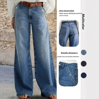 U 57397 Jeans Women 刺绣阔腿牛仔裤跨境速卖通外贸海牛仔阔腿裤