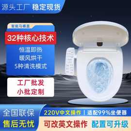 智能马桶盖即热式冲洗烘干妇洗助便家用220V中文工厂批发小批定制