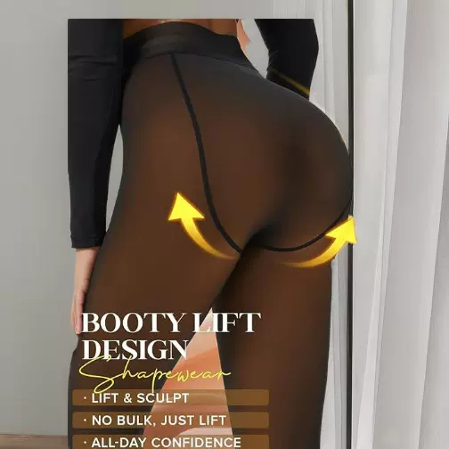 欧美跨境大码高腰冬季加绒加厚保暖一体打底假透肤连裤袜紧身裤