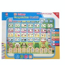 外贸英西语双语平板点读板西语学习机发声点读机ipad玩具电子书