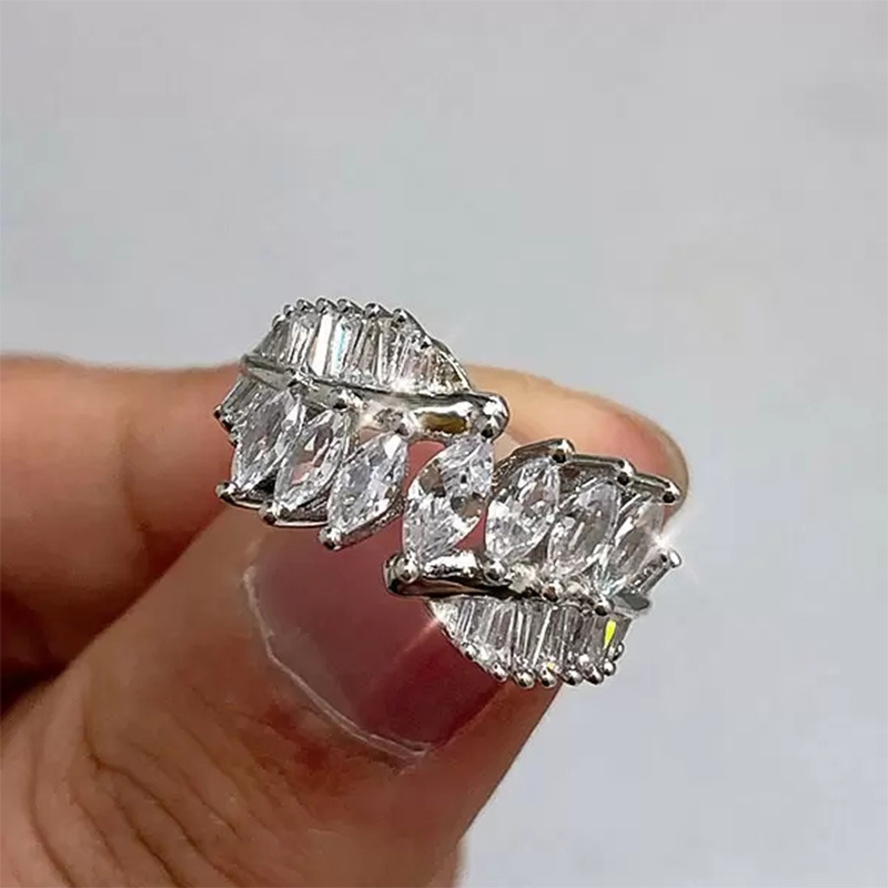 9g Weight Artificial Gemstones Inlay Material Rings Classification Lady Geometric Copper Inlay Artificial Gemstones Rings