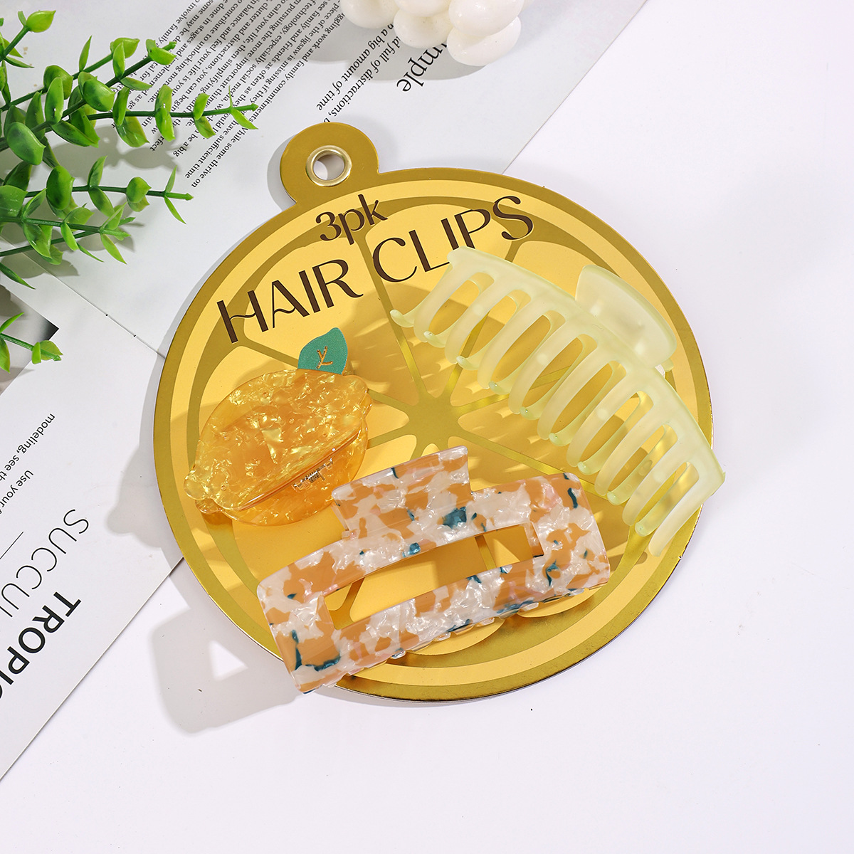 Cute Style Cute Women's Printing Fruit Acrylic Hair Claws